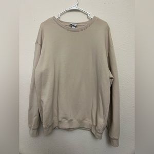 h&m essentials cream sweatshirt